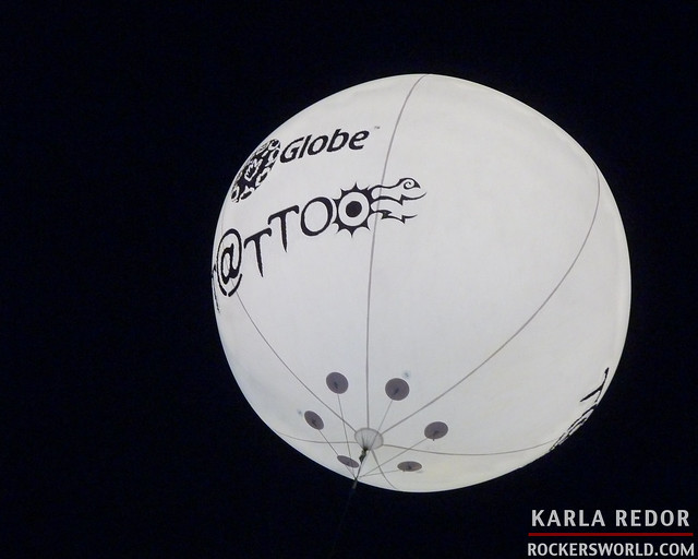Globe Tattoo balloon at the Paramore Concert in Manila