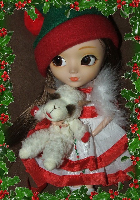 Nina Pullip in Christmas Dress with Lamb Chop by 2mnedolz