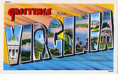Virginia Large Letter Postcards