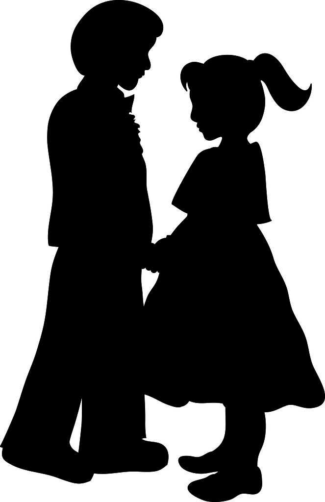 boy and girl silhouette clip art - photo #5