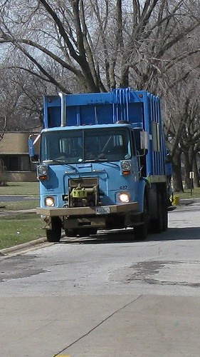 A City of Chicago Department of Streets and Sanitation Volvo recycling garbage truck. Chicago Illinois. March 2009. by Eddie from Chicago