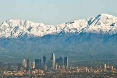 Downtown Los Angeles with Snow