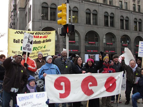 Detroit participants in the March 4 demonstration and rally to defend public education. The demonstration called for the restoration of all funding cuts in public education and an end to privatization. by Pan-African News Wire File Photos