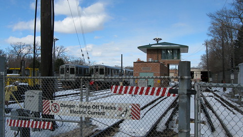 The CTA Linden Avenue purple line terminal and yard. Wilmette Illinois. February 2010. by Eddie from Chicago