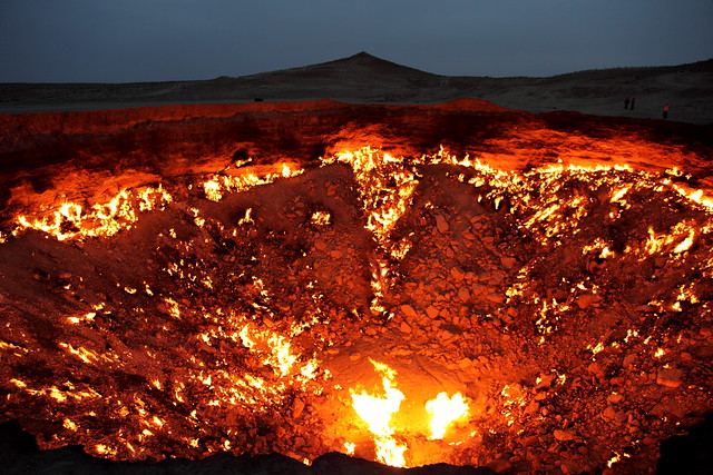 The Door to Hell (in the nighttime) / Turkmenistan, Darvaza