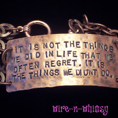 No Regrets Copper Bracelet by Wire-N-Whimsy