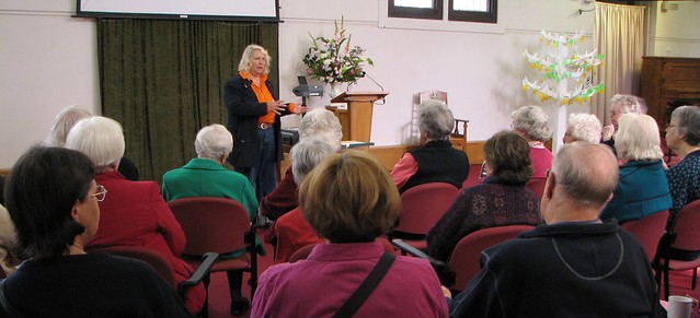Maggy Ragless leads a Continuing Learning session on Blackwood's history at Blackwood Uniting Church