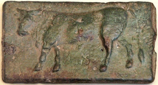 05/1  Aes Signatum Quincussis Bar. Bull; Bull. On display in the British Museum