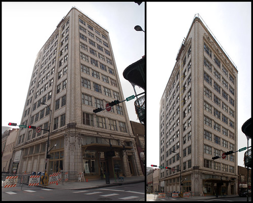 Two views of the Van Antwerp Building