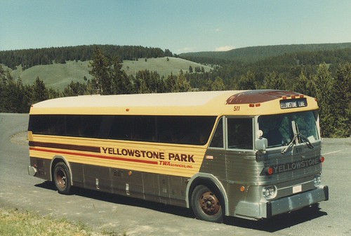 Yellowstone National Park Bus.  Wyoming  June  1984. by Eddie from Chicago