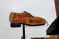 Advertisement, Sign, Shoes