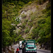 Ivana and trucks, Atlantic highway, Guatemala
