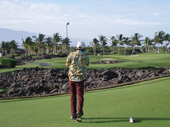 ハワイ島でゴルフ