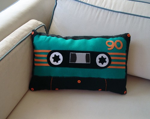 90-minute Teal Cassette Pillow