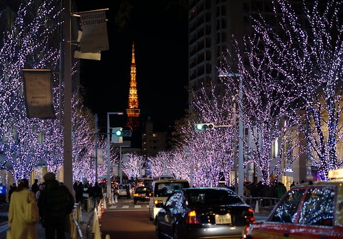 Roppongi Hills and Tokyo Tower lights 09