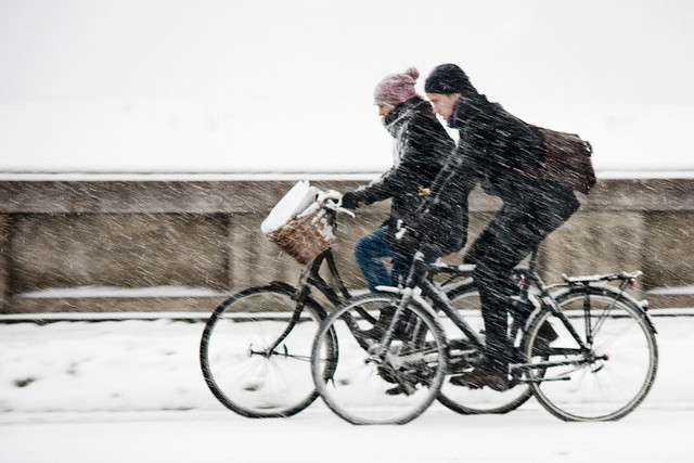Overtaking - Cycling in Winter in Copenhagen