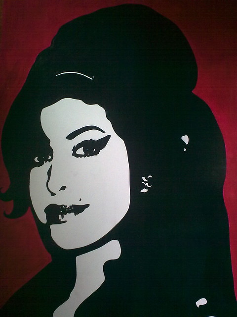 AMY WINEHOUSE BACK TO BLACK WHITE AND MAGENTA