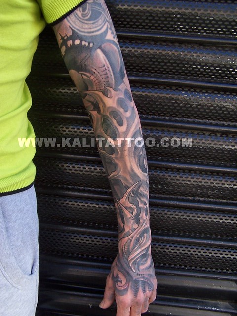 biomechanical tattoo sleeve
