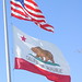 California Republic & USA flags