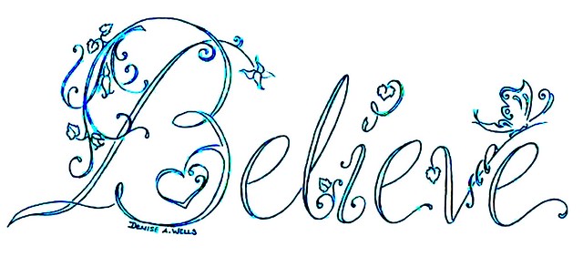 Believe Tattoo design in my stylized letteringContact me to have me make 