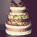 Brown and green diaper cake