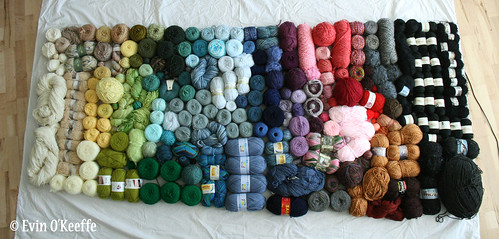 Knitter's Eye View of My Entire Yarn Stash