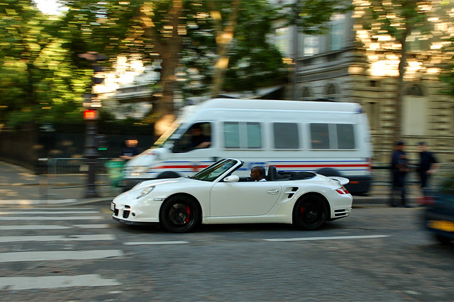 A great white 911 Turbo Cabriolet Paris June 2010