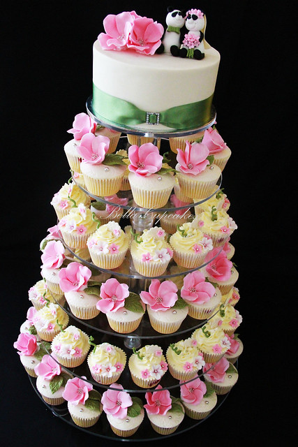 Summer Wedding Wedding Cupcake Tower for a lovely couple