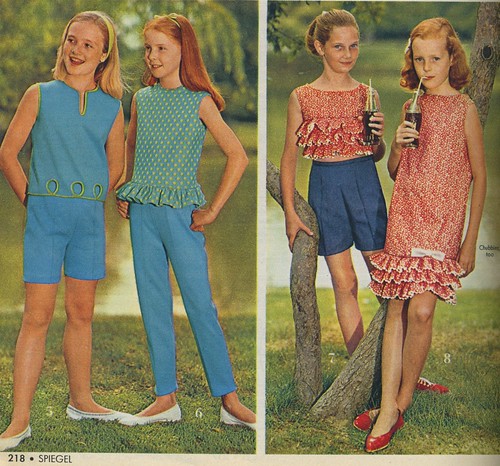 Photo:1966 Spiegel catalog girl's fashion-shorts, pants, dress By:genibee