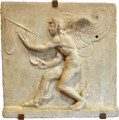 Kairos, Roman copy in relief