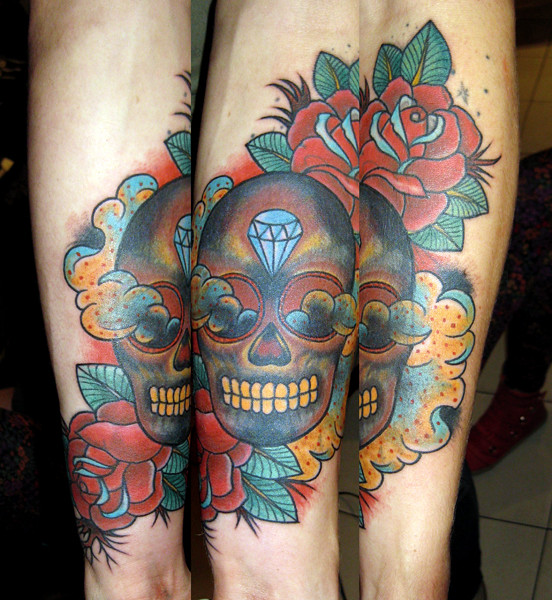 ex calavera mexicana tatuado en pablo 