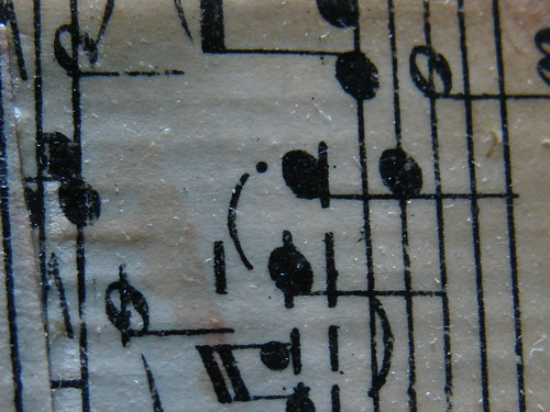 Music Notes~ Section of an ATC I made