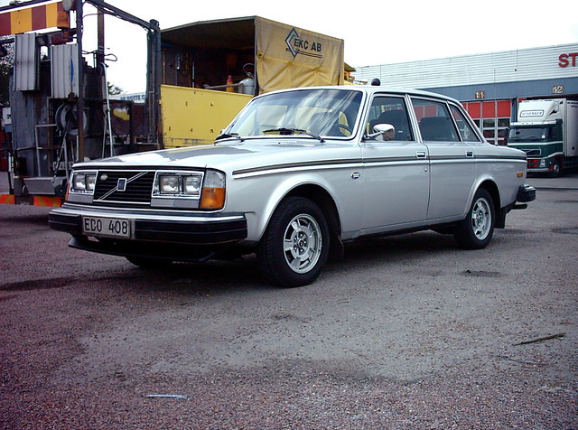 This is the 50 year anniversary Volvo 244 in mint condition in its home town