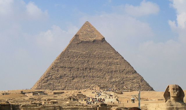 Giza pyramids and Sphinx