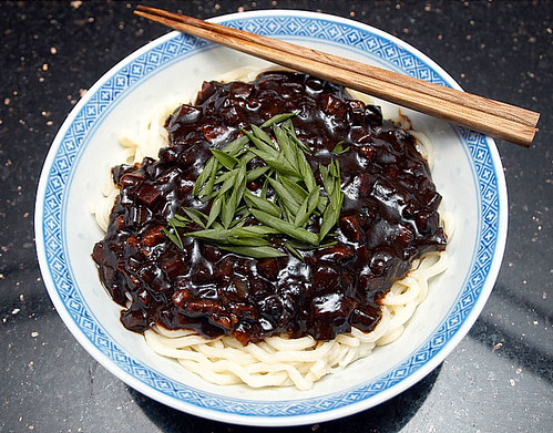 Anthony's jjajangmyeon (black bean noodles)