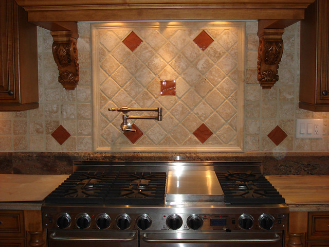 copper kitchen tiles on Kitchen Backsplash With Copper Inserts   Flickr   Photo Sharing