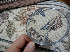 close-up with magnifying glass