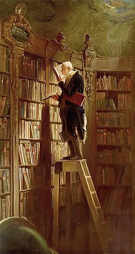 Spitzweg, Carl (1808-1885) - 1850 The Bookworm (Museum Georg Schafer, Schweinfurt, Germany)