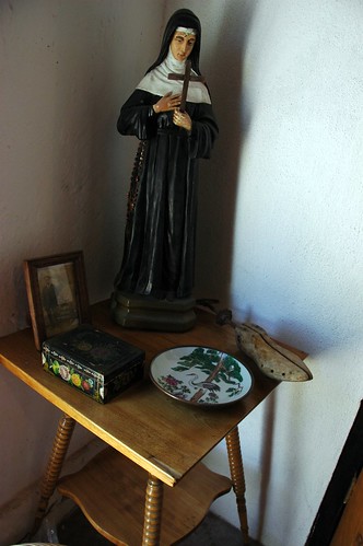 Statue of a Roman Catholic nun, from the collection of Beto Romano, a Catholic man with a long family history dating back to Spain, Serena Hotel, San Bruno, Baja California Sur, Mexico by Wonderlane