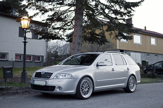 Our Skoda Octavia RS with 85x19 BBS Le Mans Replicas and 235 35 Kumho