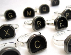 Vintage Typewriter Key Rings
