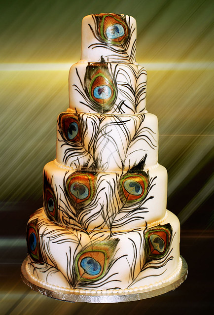 Peacock Feather Wedding Cake Flickr Photo Sharing