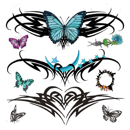 tribal butterfly tattoos