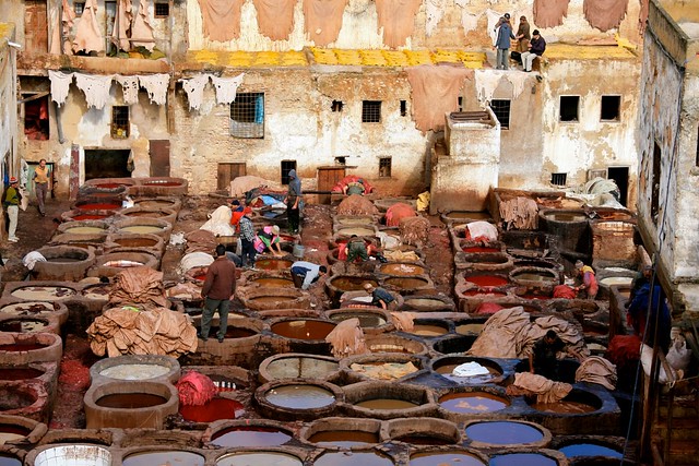 The Tanneries in Fes (Fez) Morocco