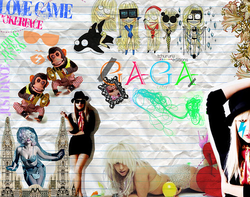 Lady Gaga Collage 444 desafio sou P SSIMA em collages D