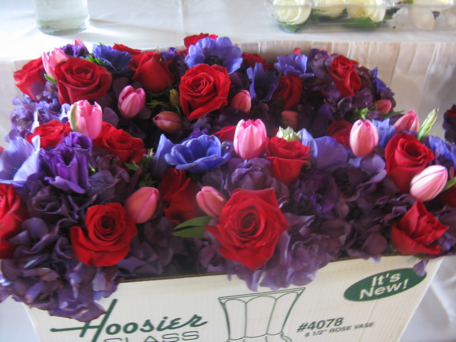Wedding Flowers Purple Blue Orange Bouquet Bridesmaids Project