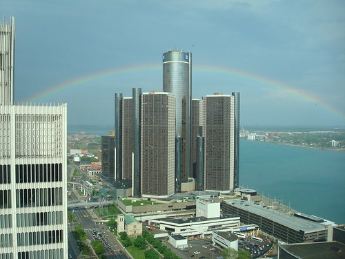 rainbow over Detroit