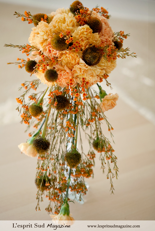 Cascade bouquet for Fall wedding