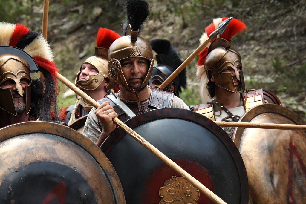 Spartan Phalanx 4, Hot Gates, Thermopylae 480 BC, Blood of a King Film Shoot
