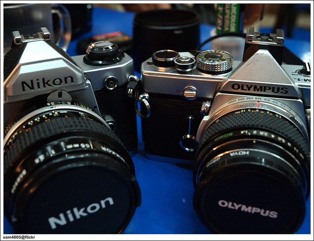 Film Camera - Nikon FM2 & Olympus OM-1